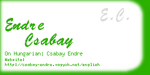 endre csabay business card